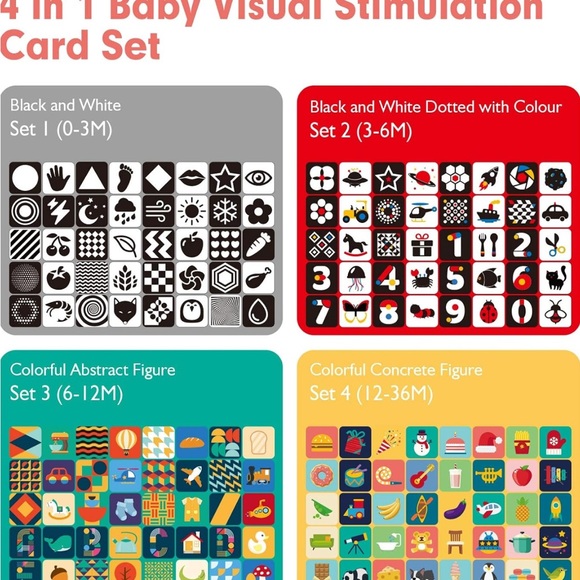 Baby Visual Stimulation Cards Set - Multicolor - Picture 3 of 11